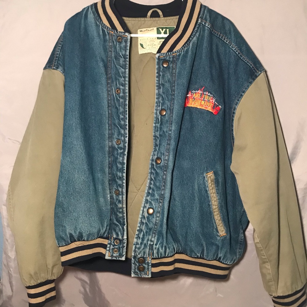 Vintage Insulated Denim Jacket Size XL Mens